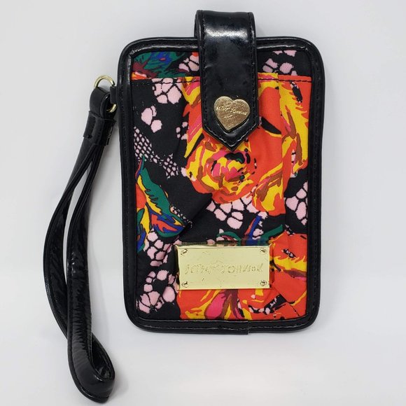 Betsey Johnson Handbags - Betsey Johnson Floral Phone CaseID Holder/Wristlet